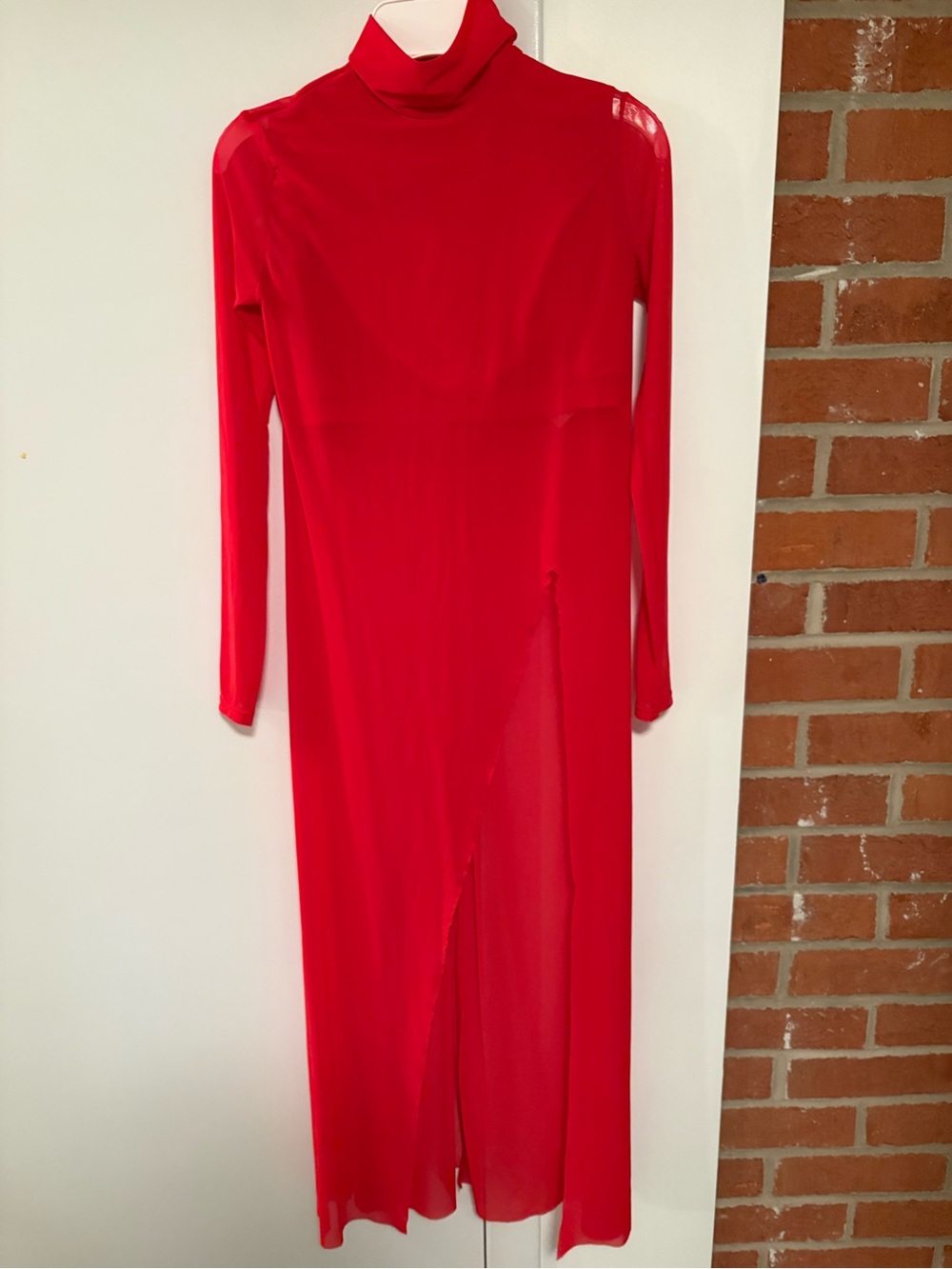 Elegant Red Turtleneck Long Sleeve with shorts lyrical costume